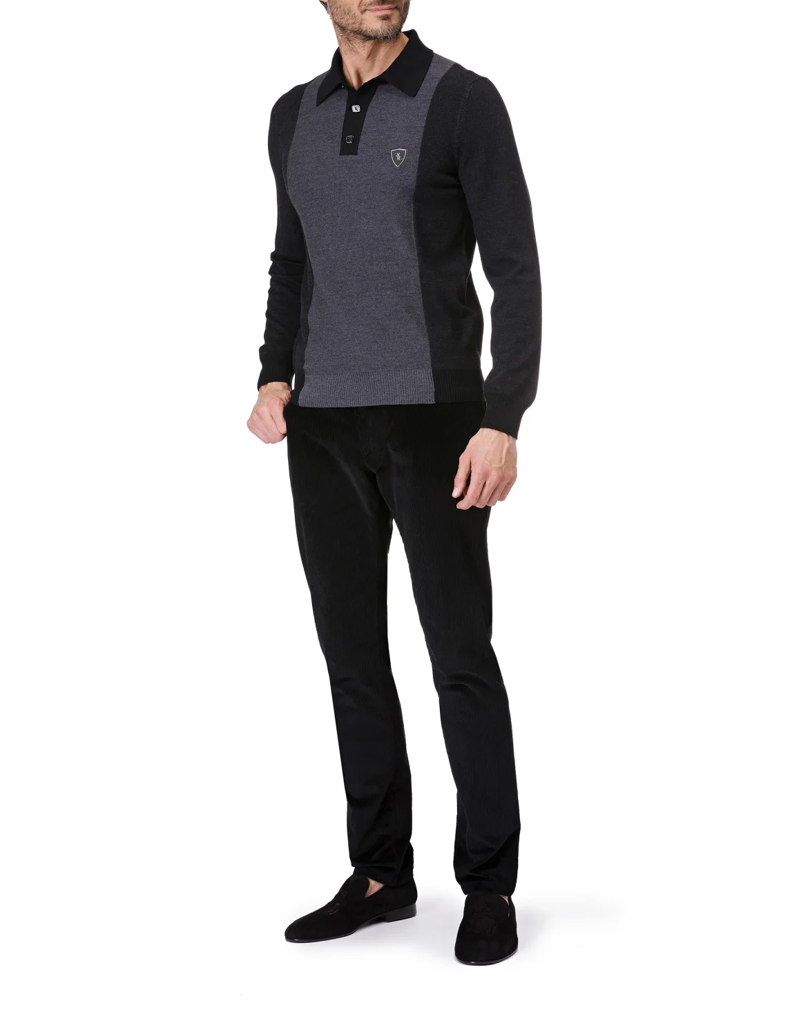 Pullover Polo-Neck LS "Romanov", цвет: Серый