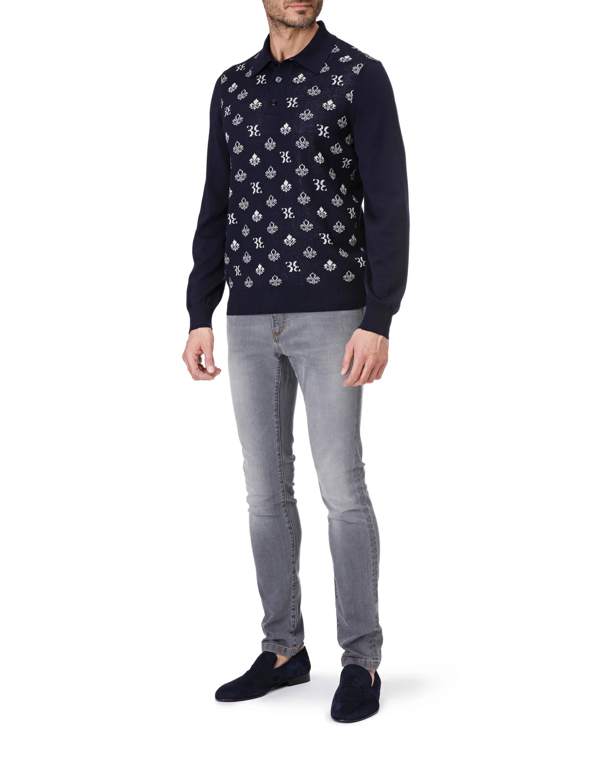 Pullover Polo-Neck LS "Otto", цвет: Синий