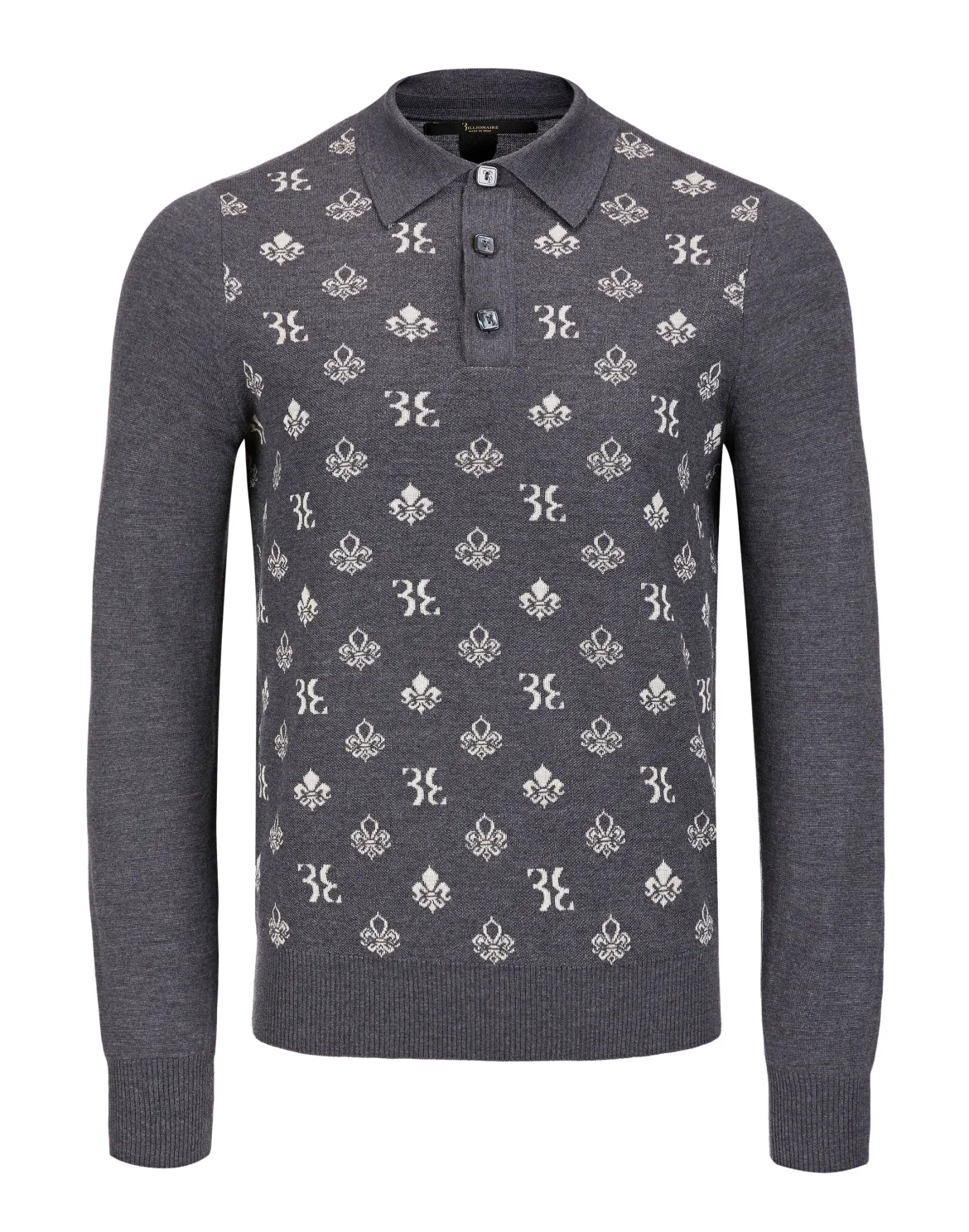 Pullover Polo-Neck LS "Otto", цвет: Серый