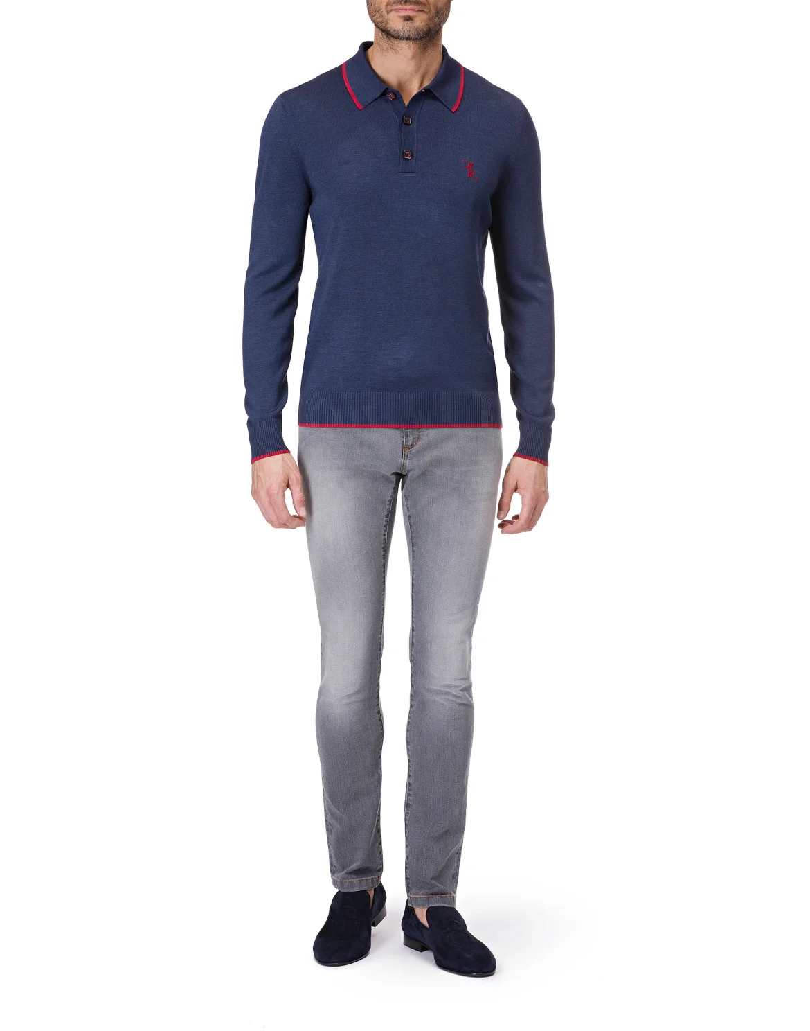 Pullover Polo-Neck LS "Patrick", цвет: Синий