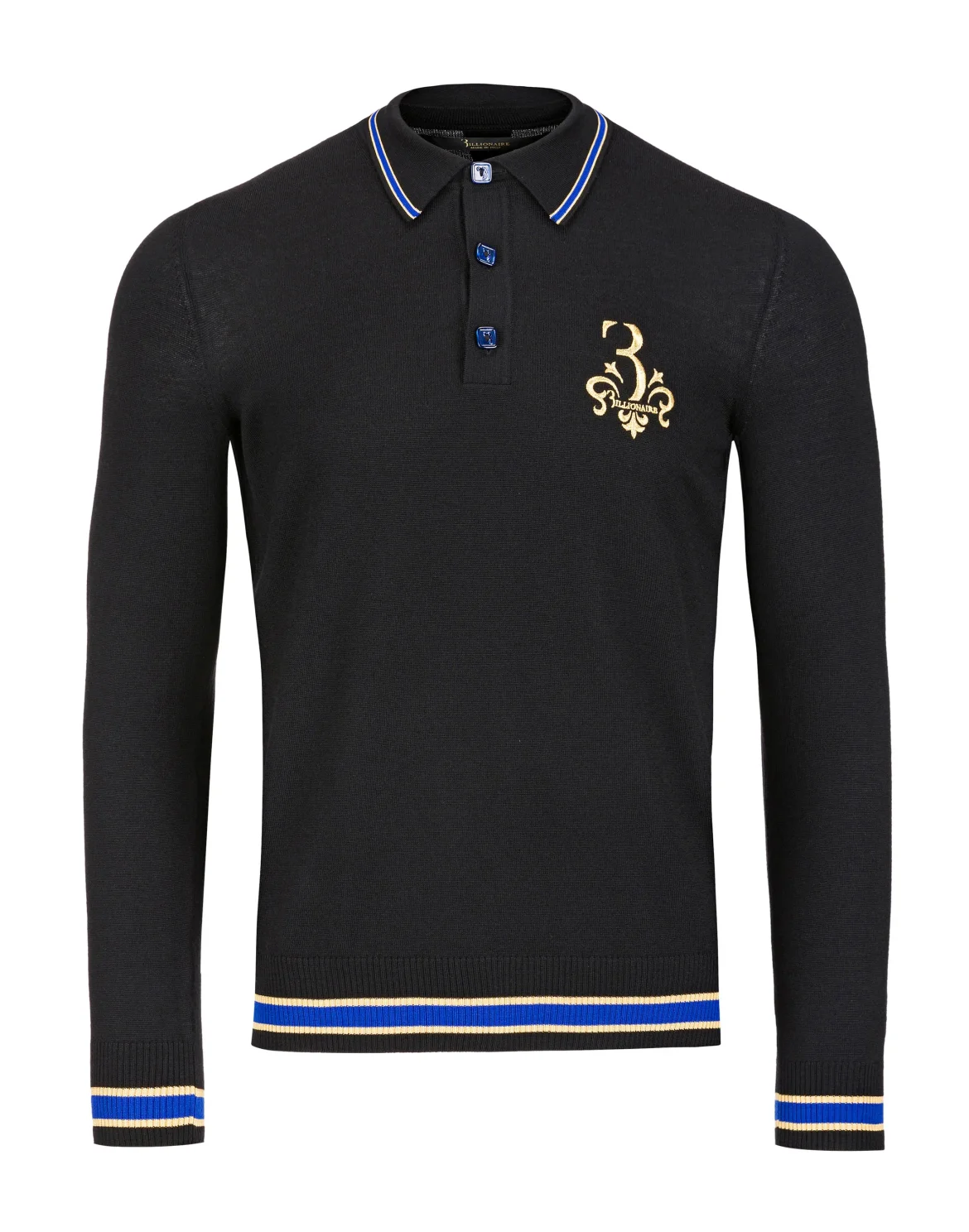 Pullover Polo-Neck LS "Gustav", цвет: Черный