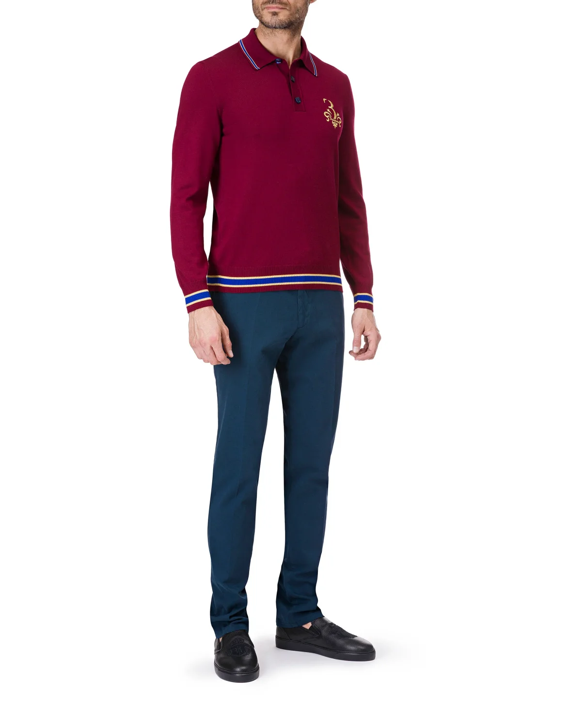 Pullover Polo-Neck LS "Gustav", цвет: Красный