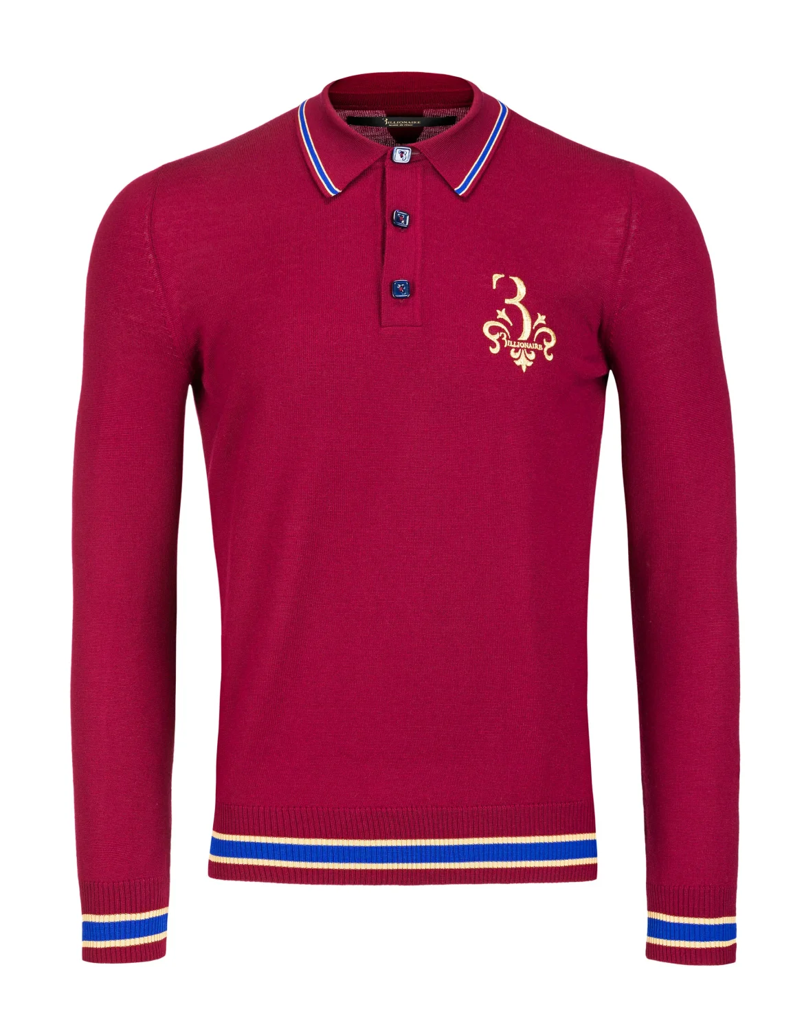 Pullover Polo-Neck LS "Gustav", цвет: Красный