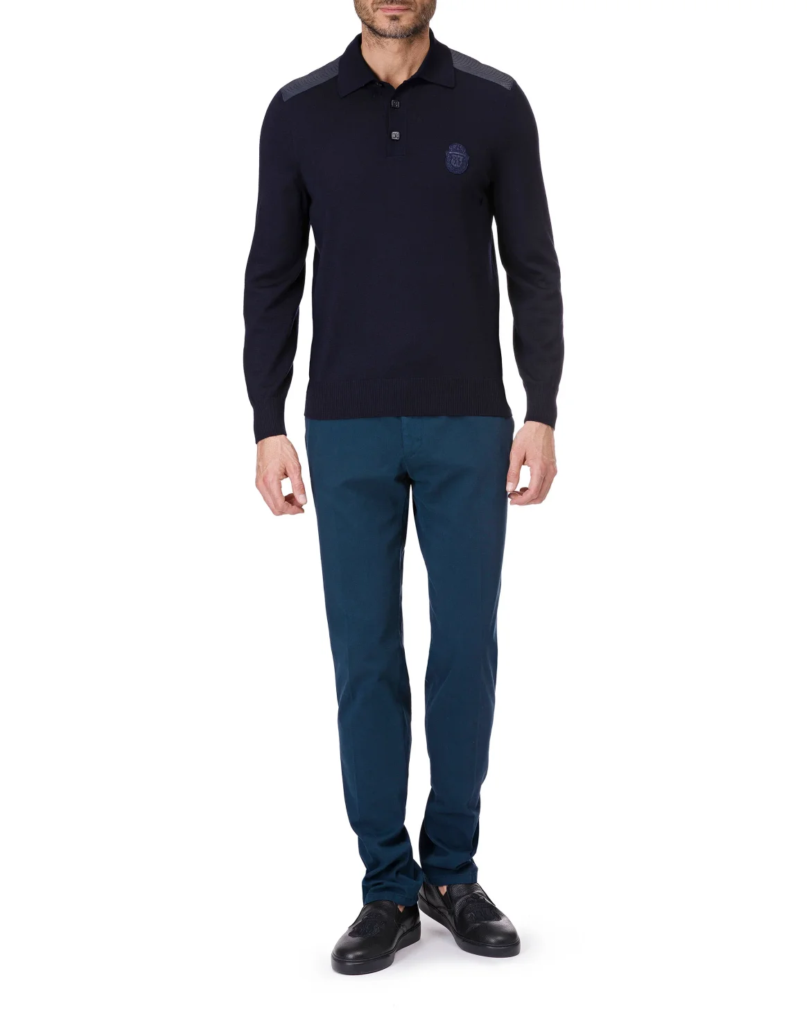 Pullover Polo-Neck LS "Greul", цвет: Синий