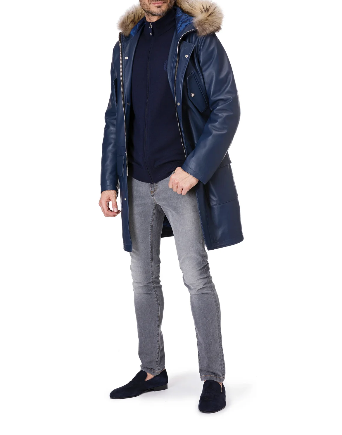 Pullover full zip "Dalston", цвет: Синий