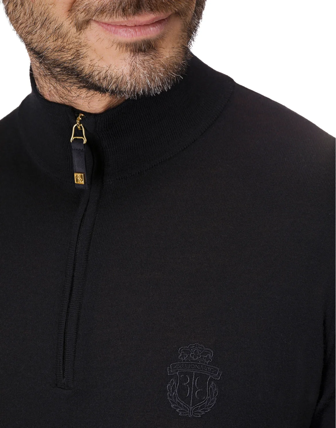 Pullover zip mock "Kensing", цвет: Черный