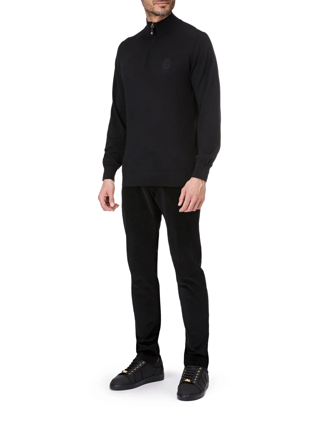 Pullover zip mock "Kensing", цвет: Черный