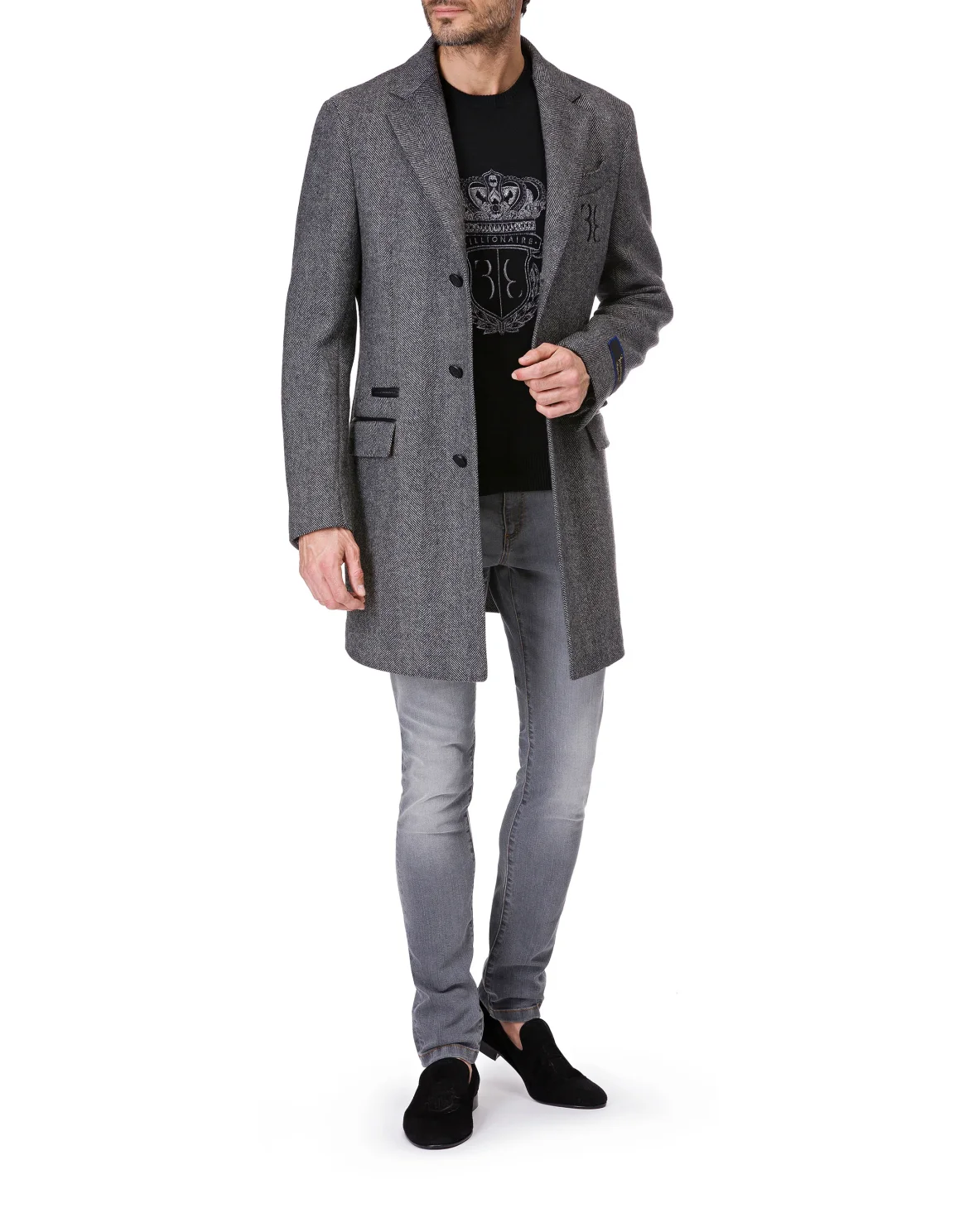 Pullover Round Neck LS "Justin", цвет: Черный