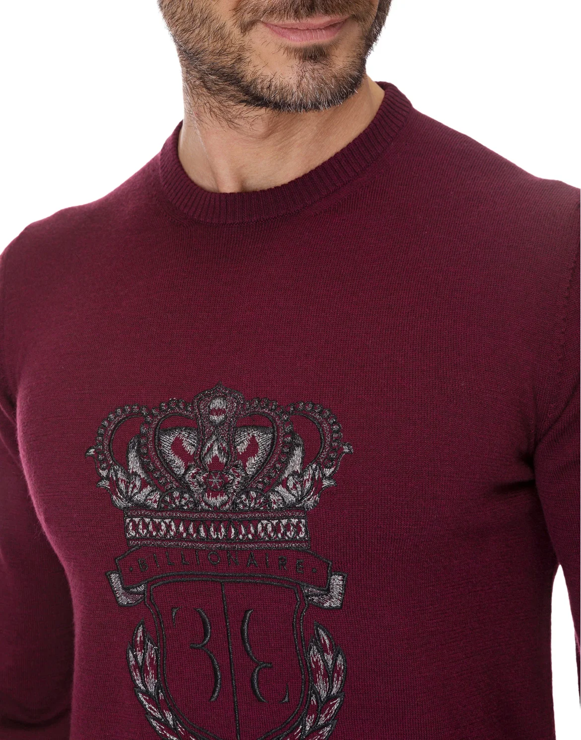 Pullover Round Neck LS "Justin", цвет: Красный