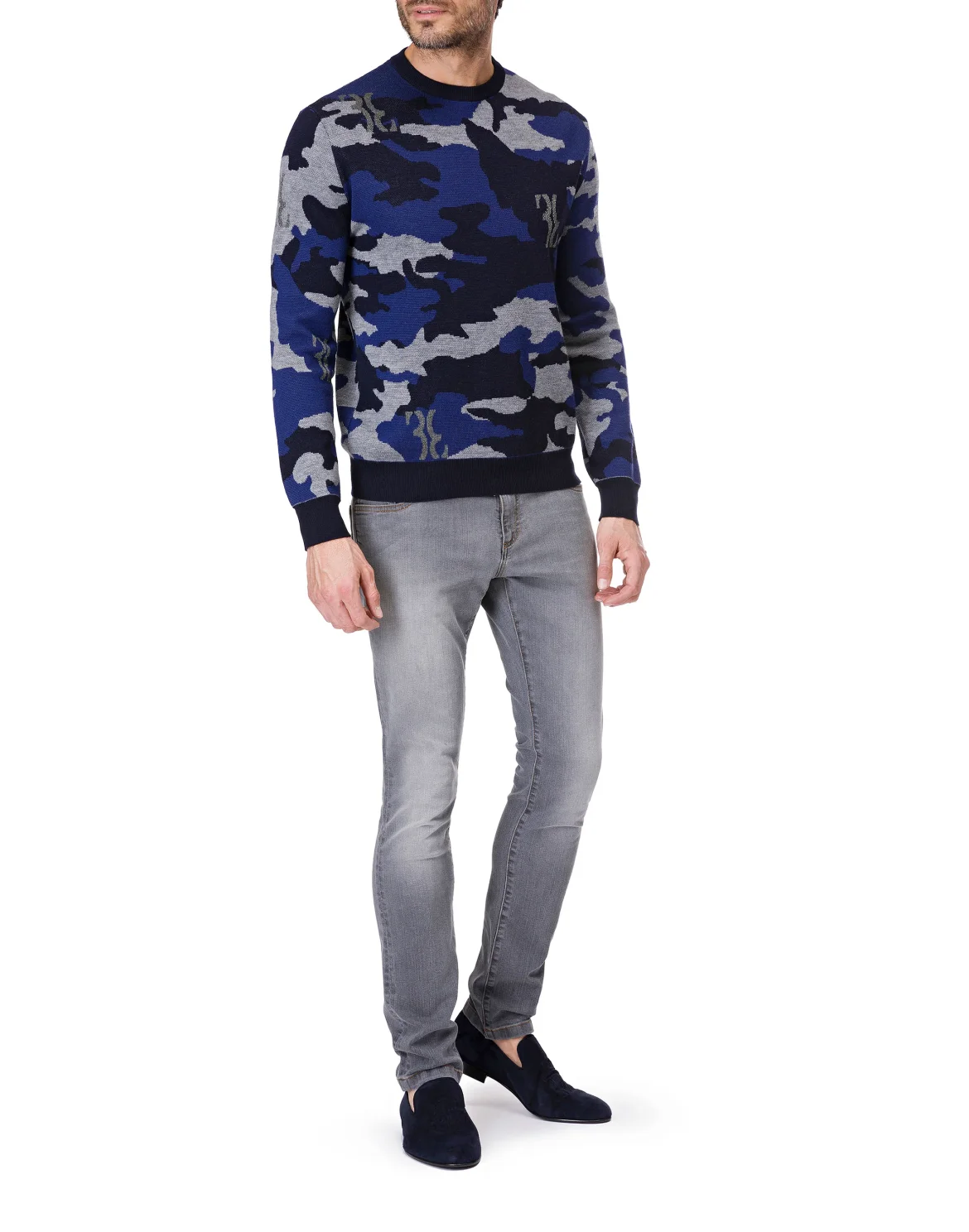 Pullover Round Neck LS "Stephen", цвет: Синий