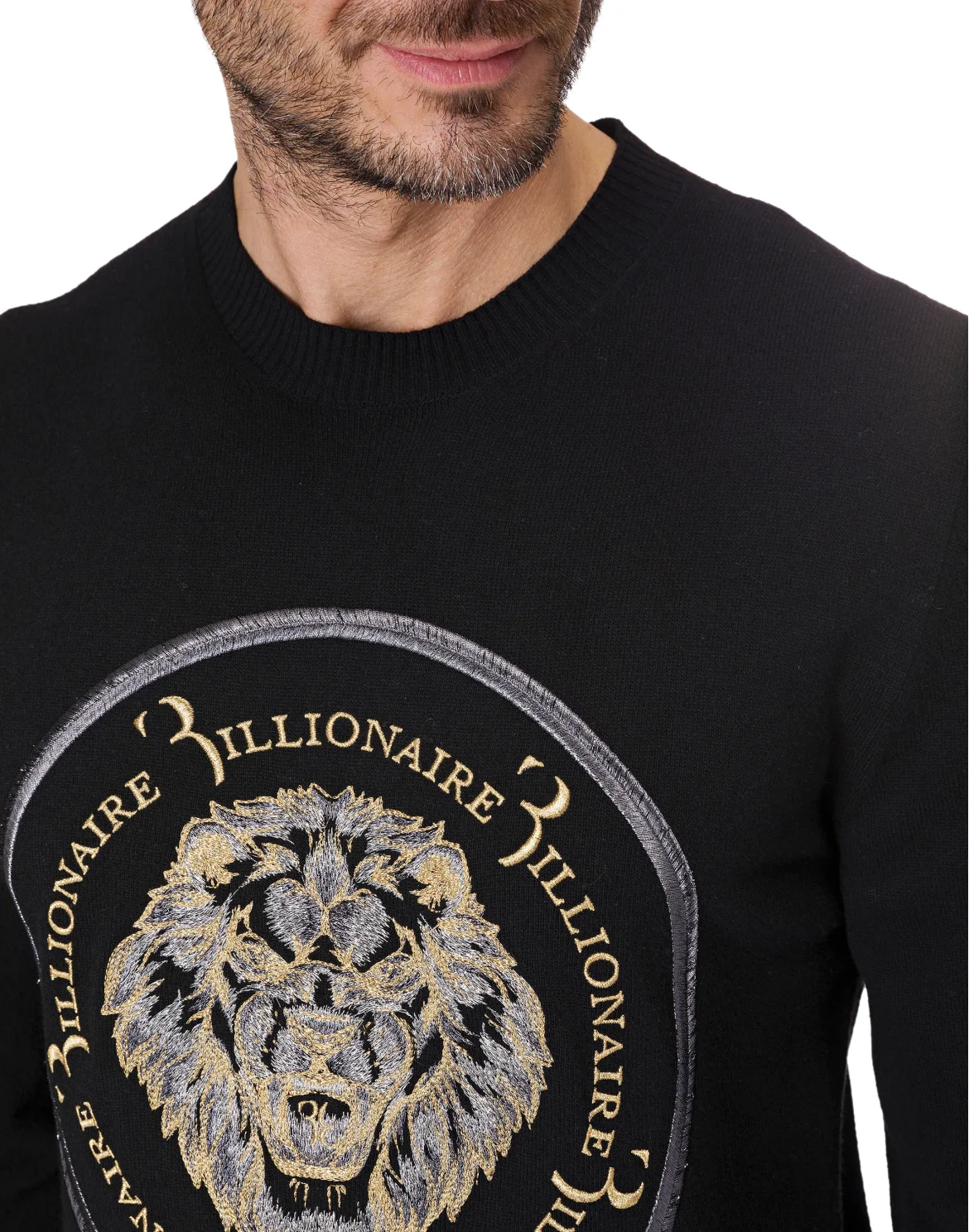 Pullover Round Neck LS "Lion", цвет: Черный