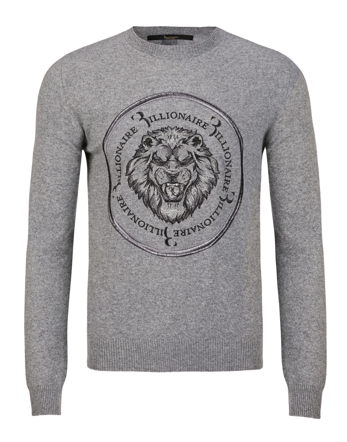 Pullover Round Neck LS "Lion", цвет: Серый