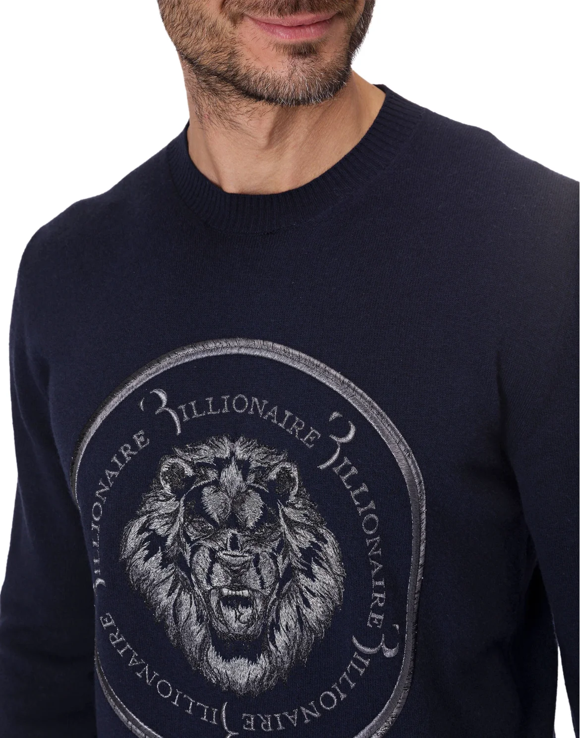 Pullover Round Neck LS "Lion", цвет: Синий