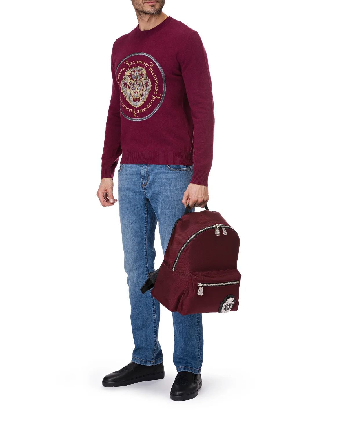 Pullover Round Neck LS "Lion", цвет: Красный