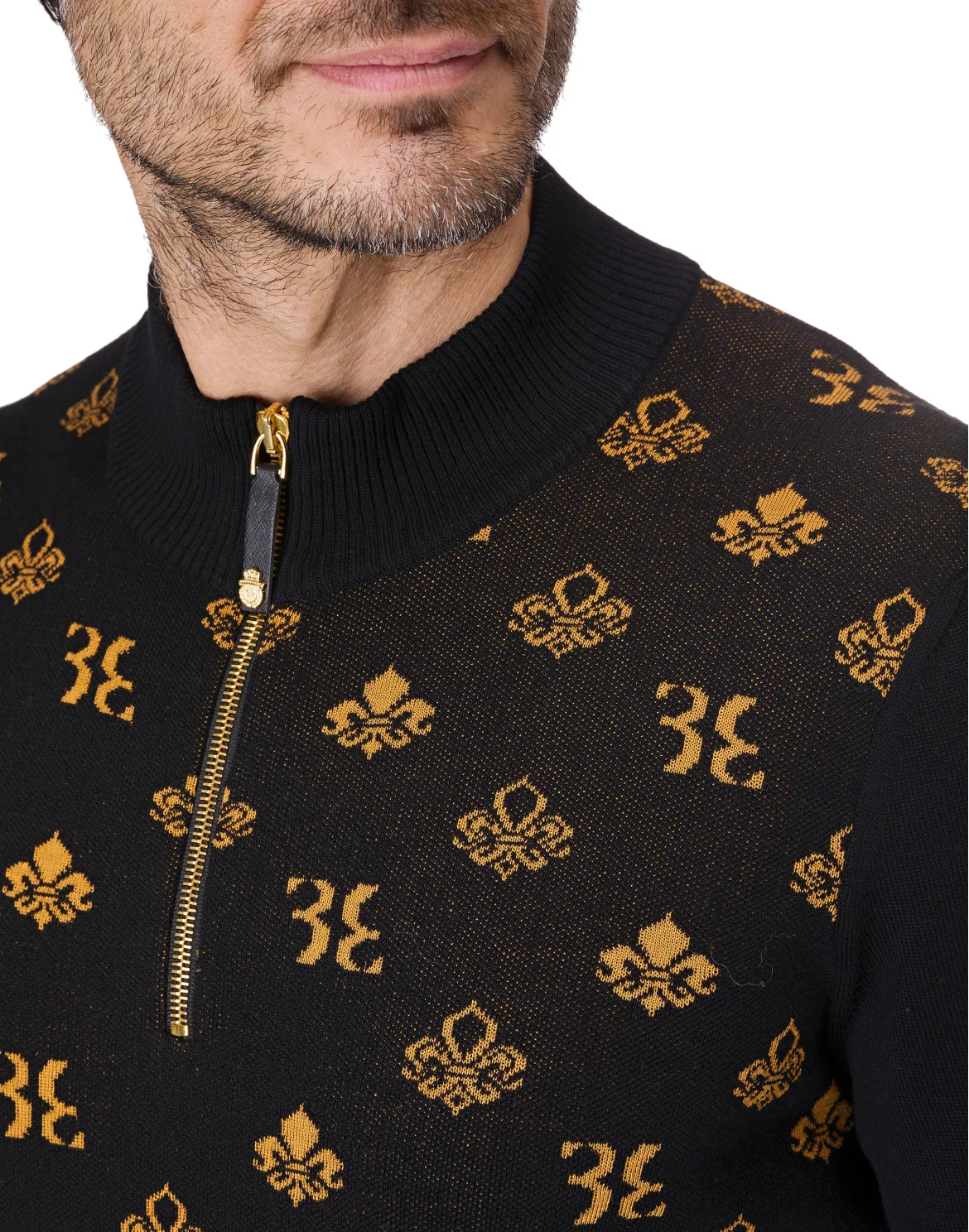 Pullover zip mock "Ricki", цвет: Черный
