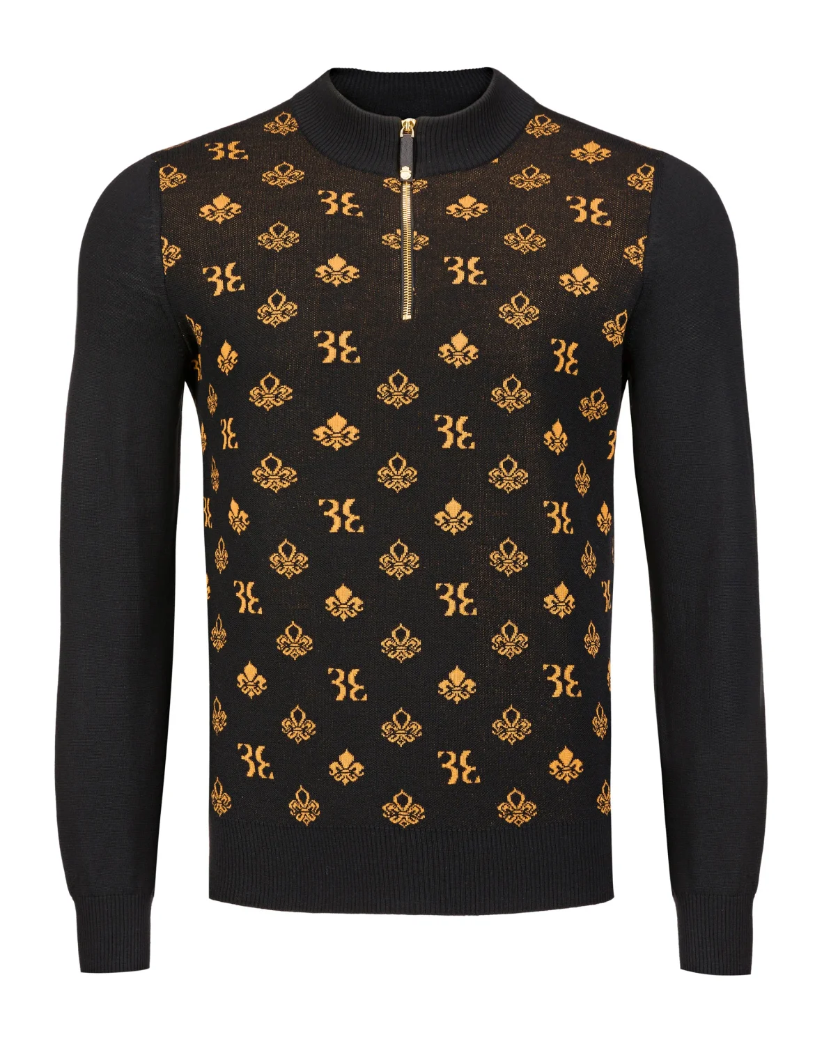 Pullover zip mock "Ricki", цвет: Черный