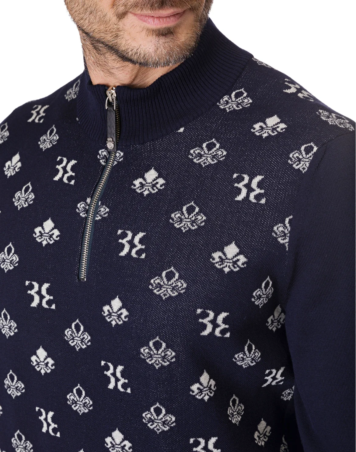 Pullover zip mock "Ricki", цвет: Синий