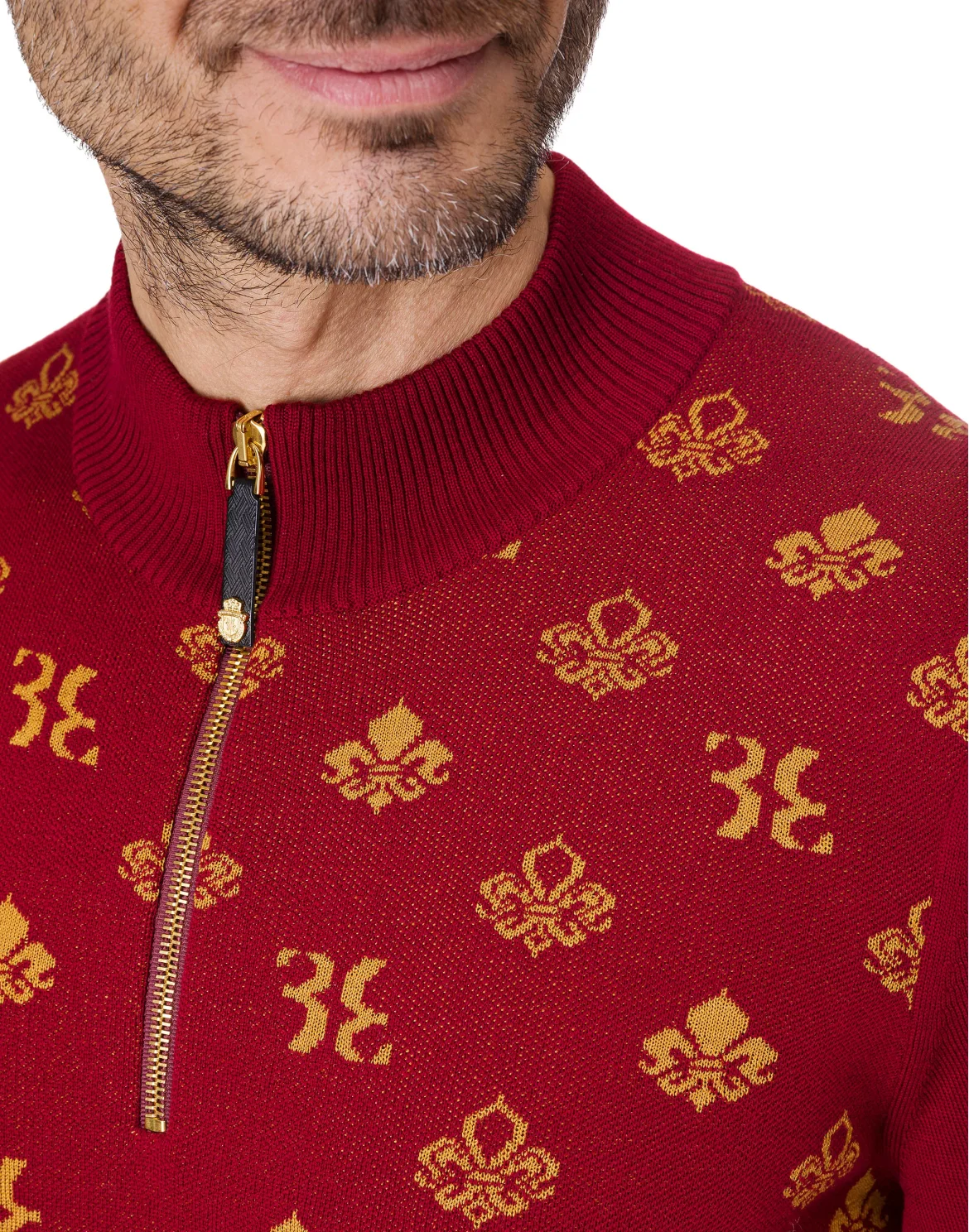 Pullover zip mock "Ricki", цвет: Красный