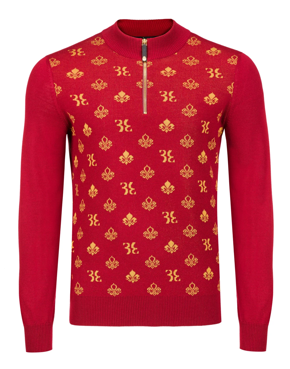 Pullover zip mock "Ricki", цвет: Красный
