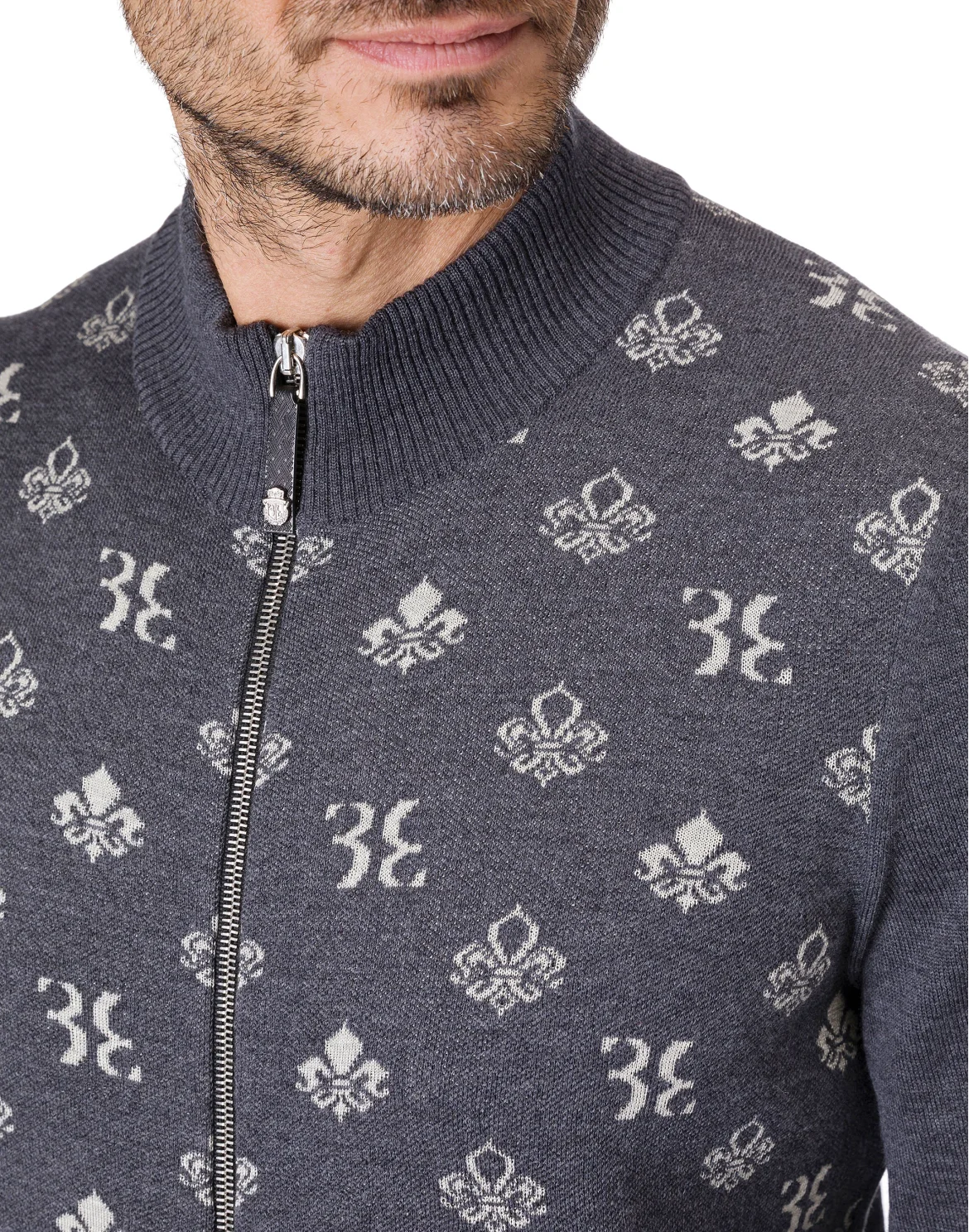 Pullover full zip "Oscar", цвет: Серый