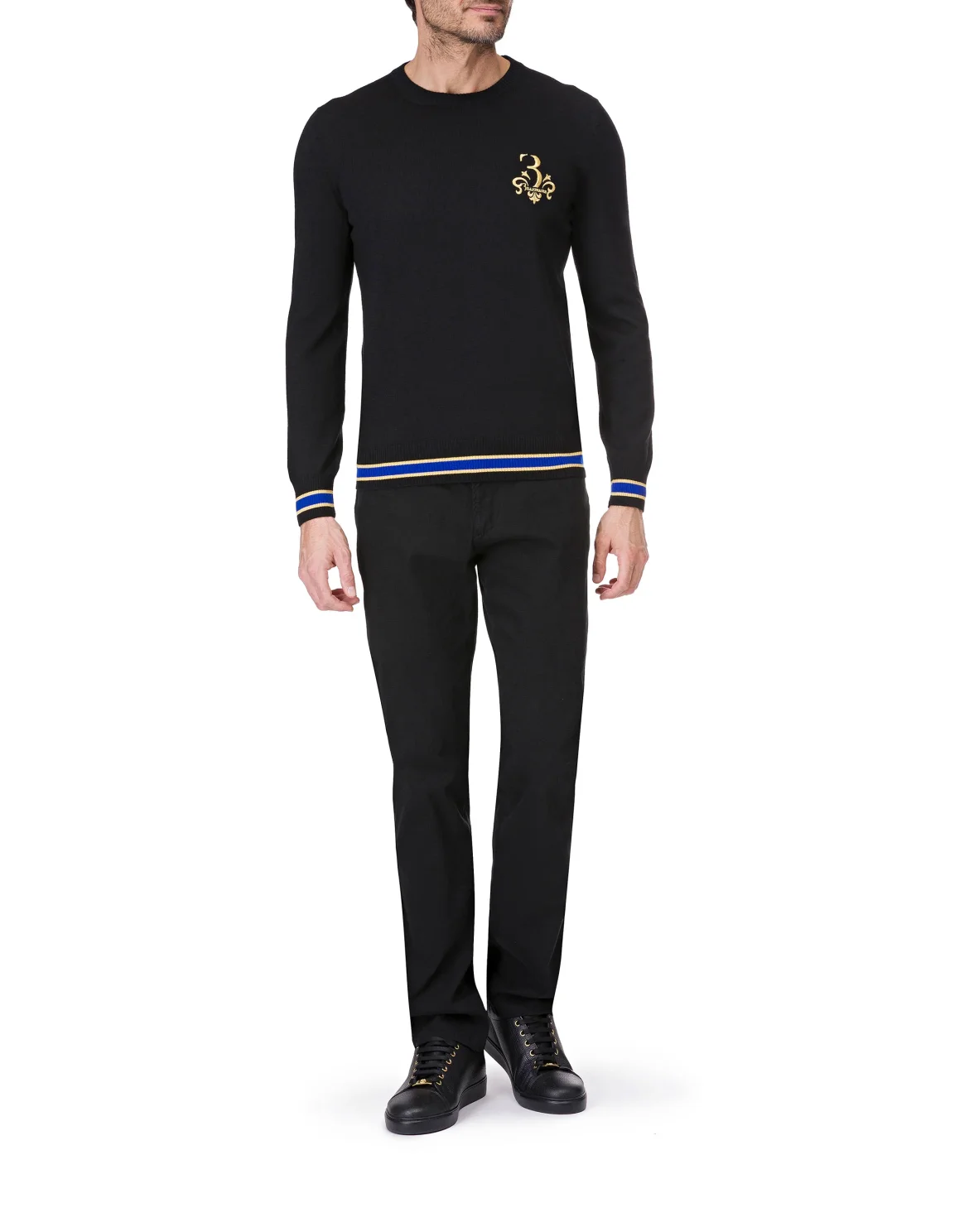 Pullover Round Neck LS "Werner", цвет: Черный