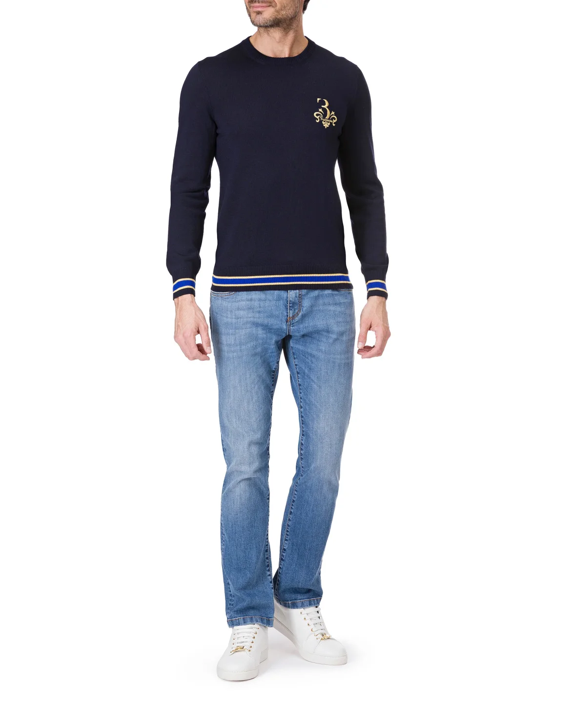 Pullover Round Neck LS "Werner", цвет: Синий