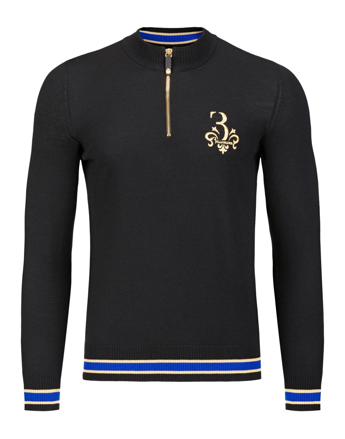 Pullover zip mock "Rolf", цвет: Черный