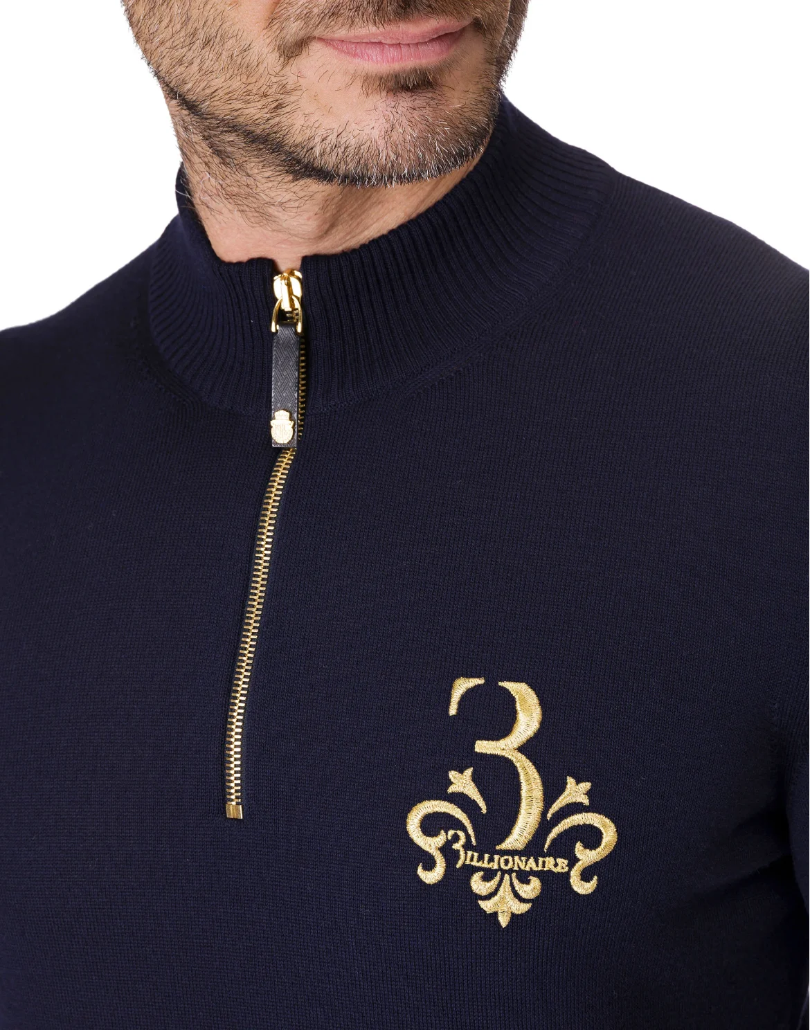 Pullover zip mock "Rolf", цвет: Синий