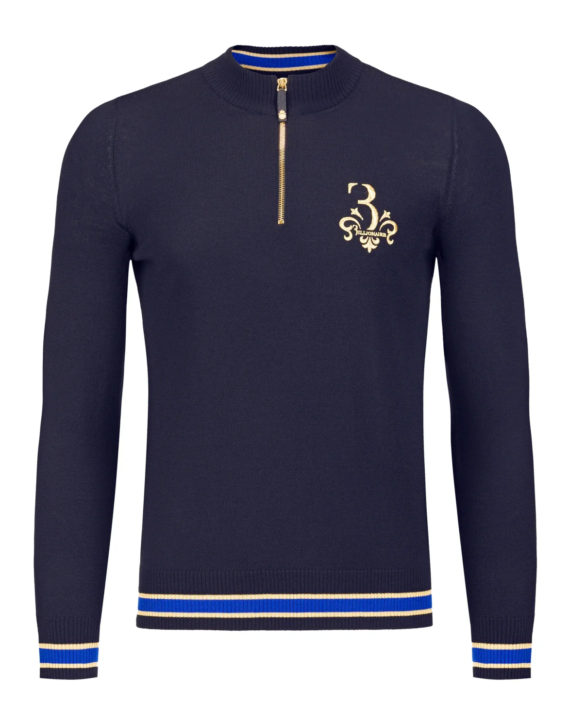 Pullover zip mock "Rolf", цвет: Синий