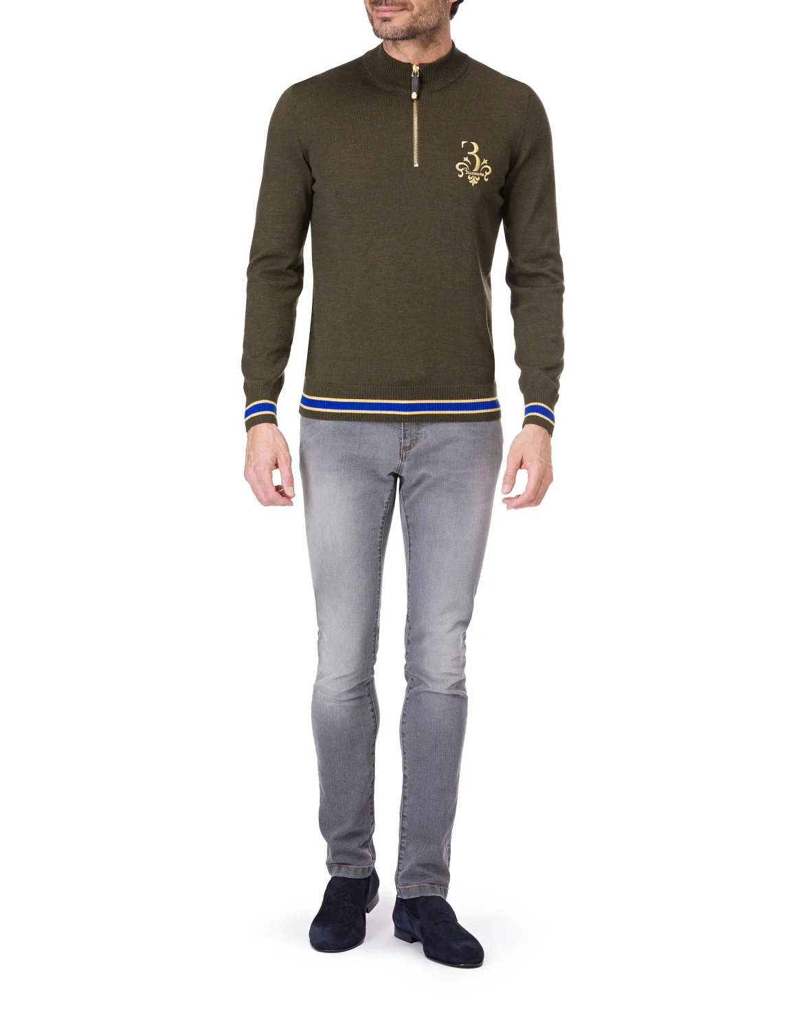 Pullover zip mock "Rolf", цвет: Камуфляж
