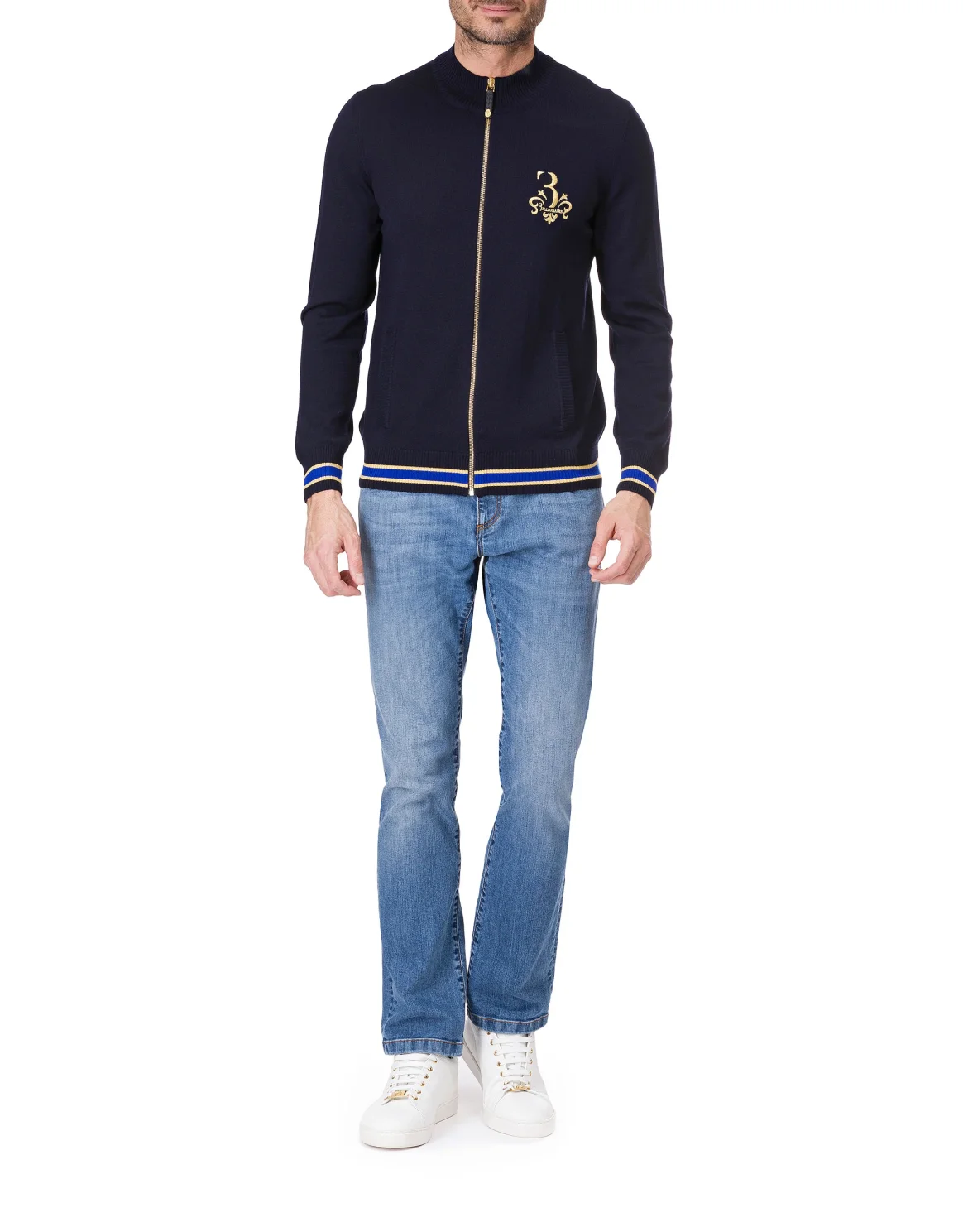 Pullover full zip "Jens", цвет: Синий