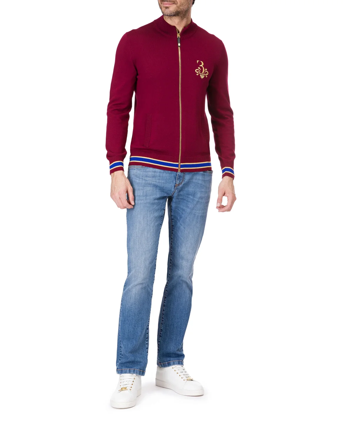 Pullover full zip "Jens", цвет: Красный