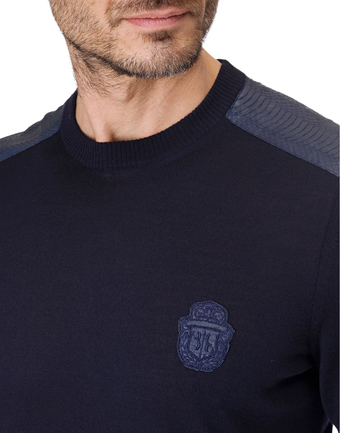 Pullover Round Neck LS "Buding", цвет: Синий