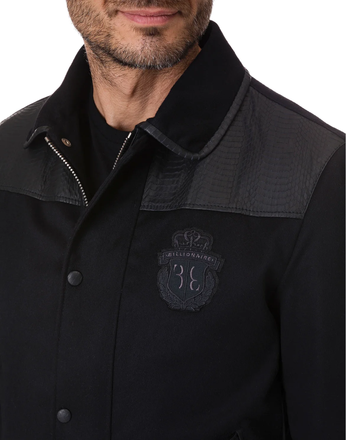 Leather Bomber "Mr. BB", цвет: Черный