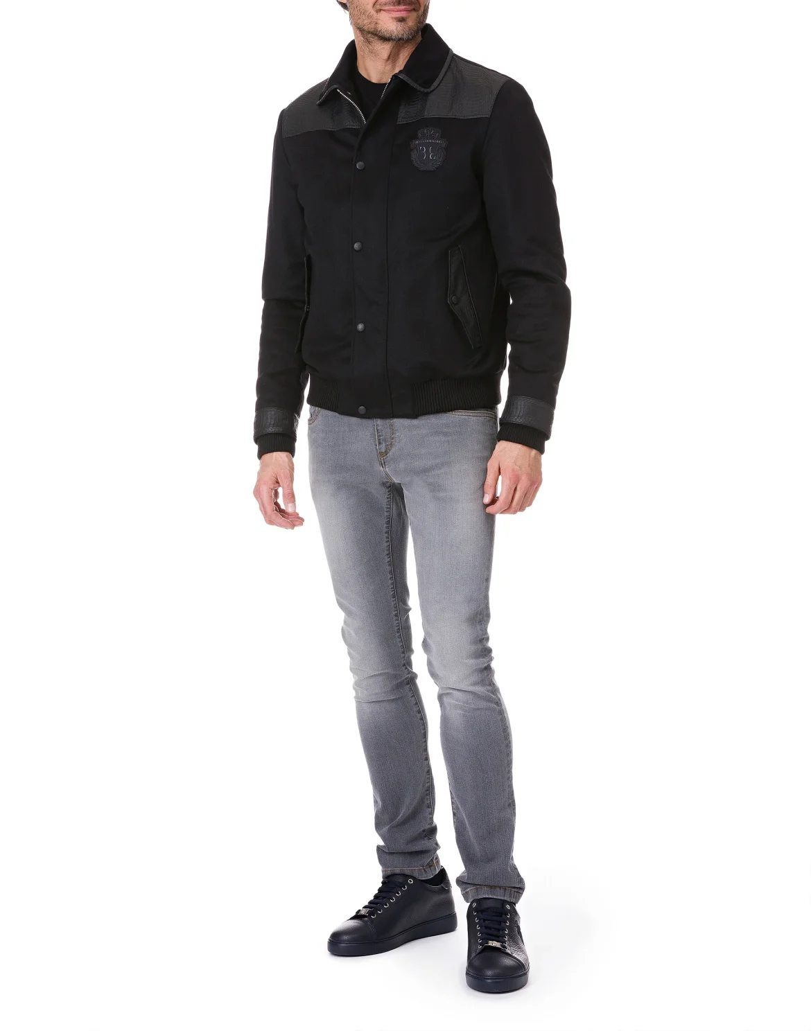 Leather Bomber "Mr. BB", цвет: Черный