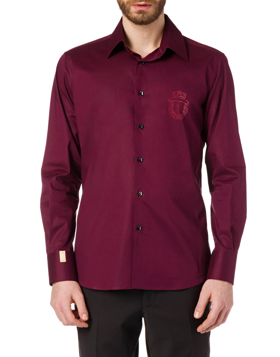 Shirt Silver Cut LS "Ronan", цвет: Красный