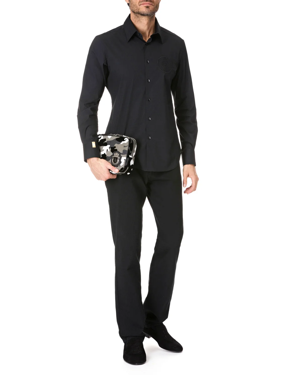 Shirt Silver Cut LS "Alvaro", цвет: Черный