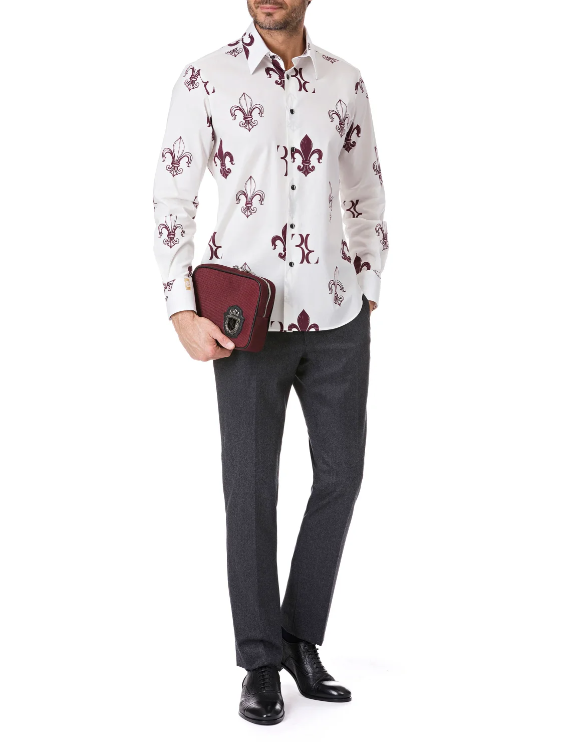 Shirt Silver Cut LS "Amir", цвет: Красный