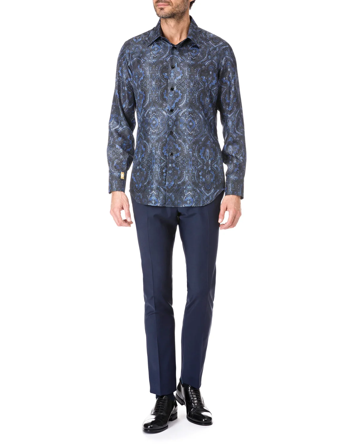 Shirt Silver Cut LS "Thiago", цвет: Черный