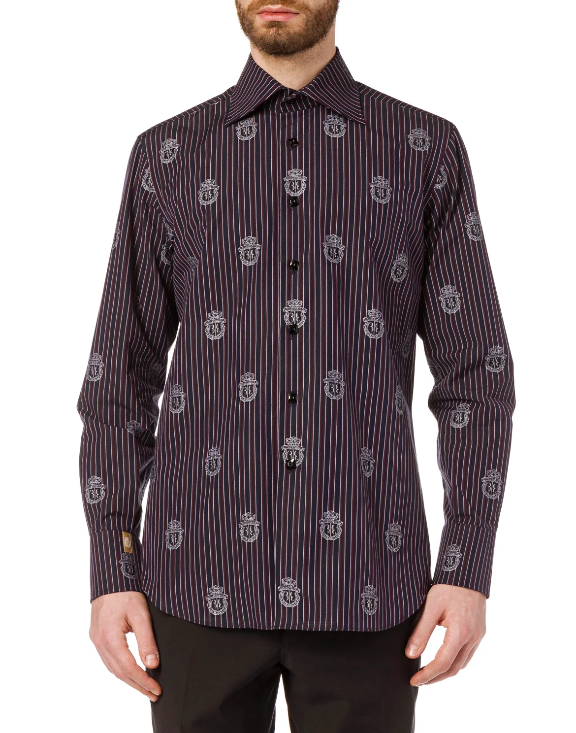 Shirt Silver Cut LS "David", цвет: Черный