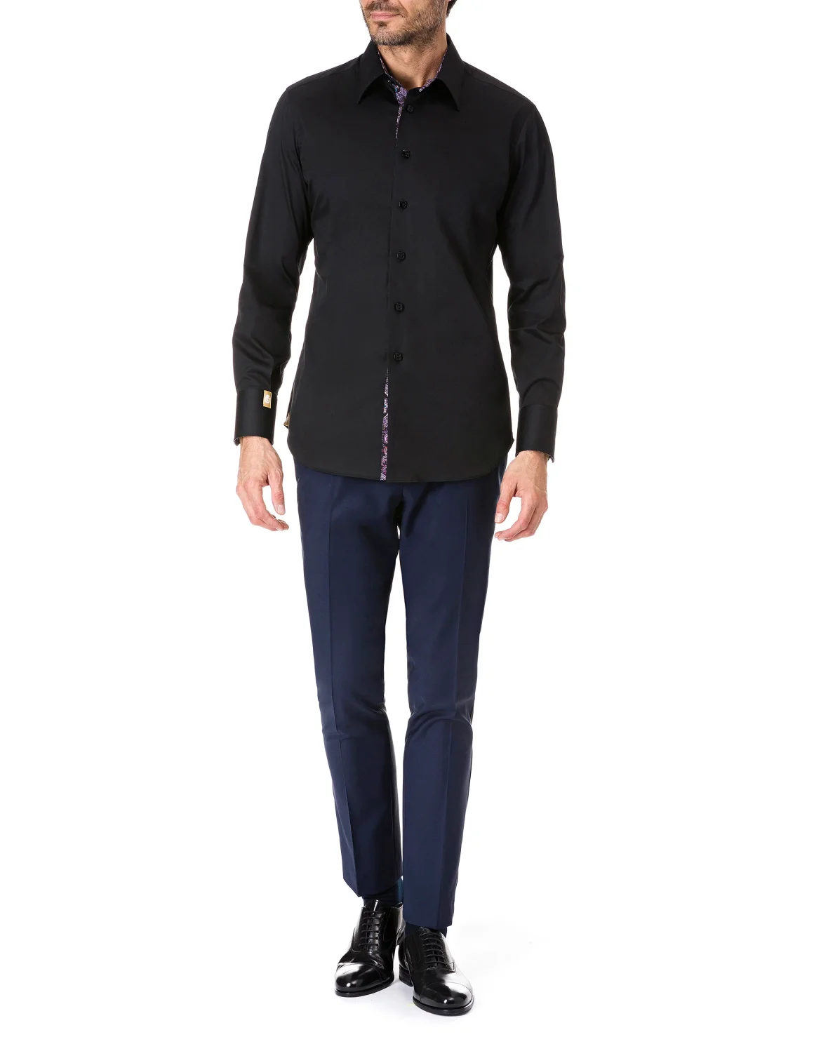 Shirt Silver Cut LS "Gonzalo", цвет: Черный