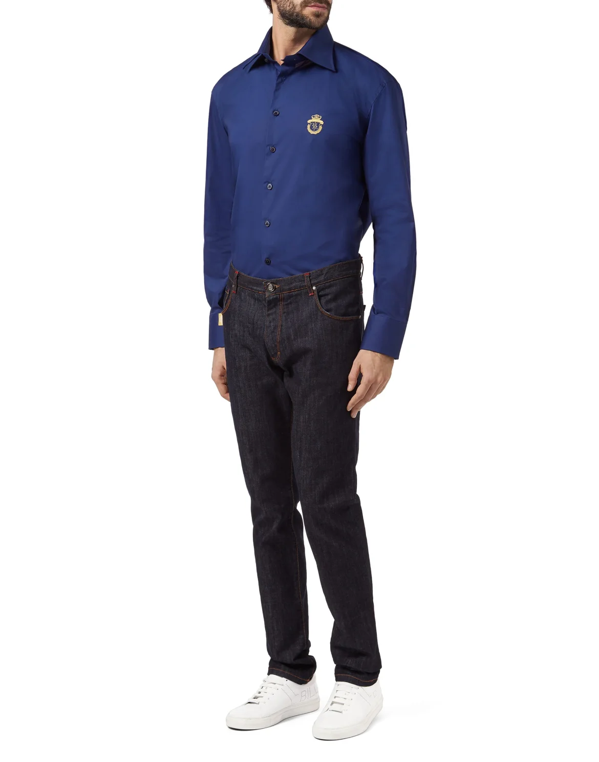 Shirt Gold Cut LS "Adrian", цвет: Синий