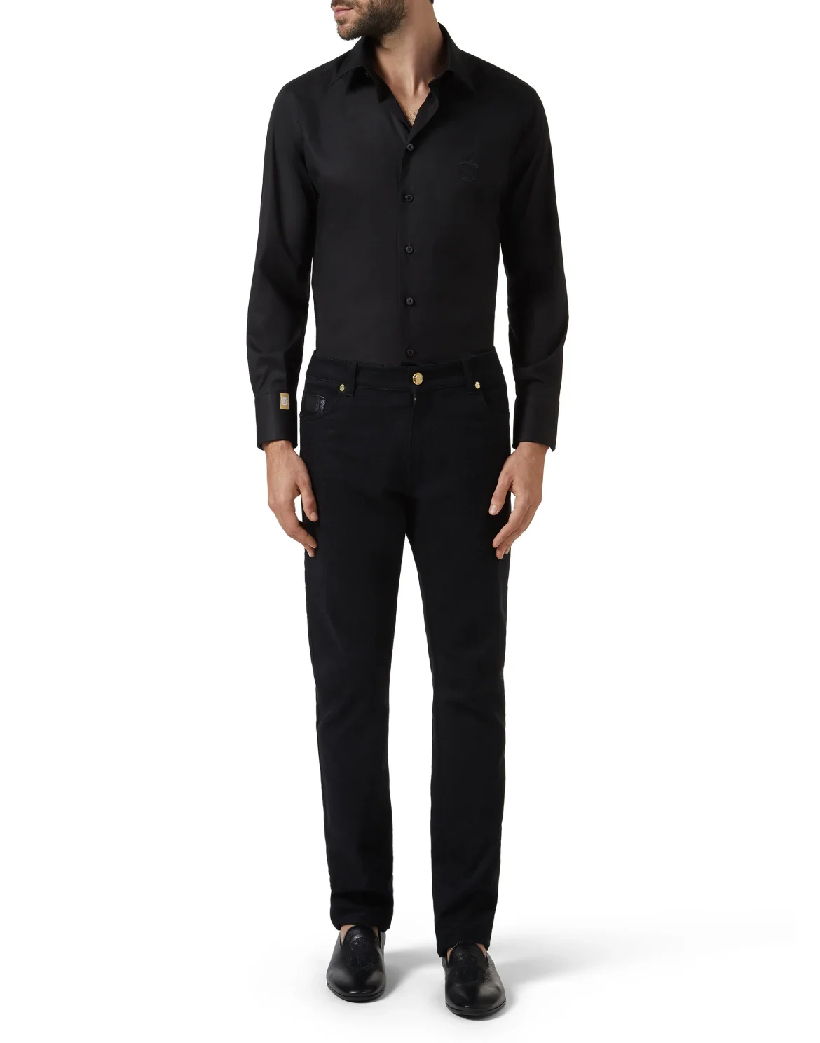 Shirt Silver Cut LS "Chistopher", цвет: Черный
