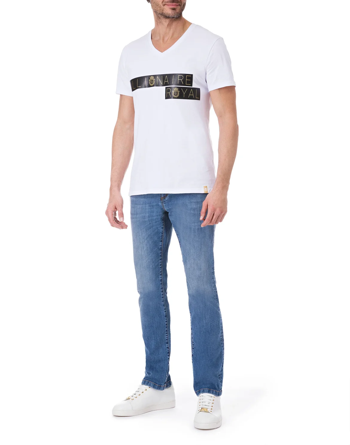 T-shirt V-Neck SS "Roland", цвет: Белый