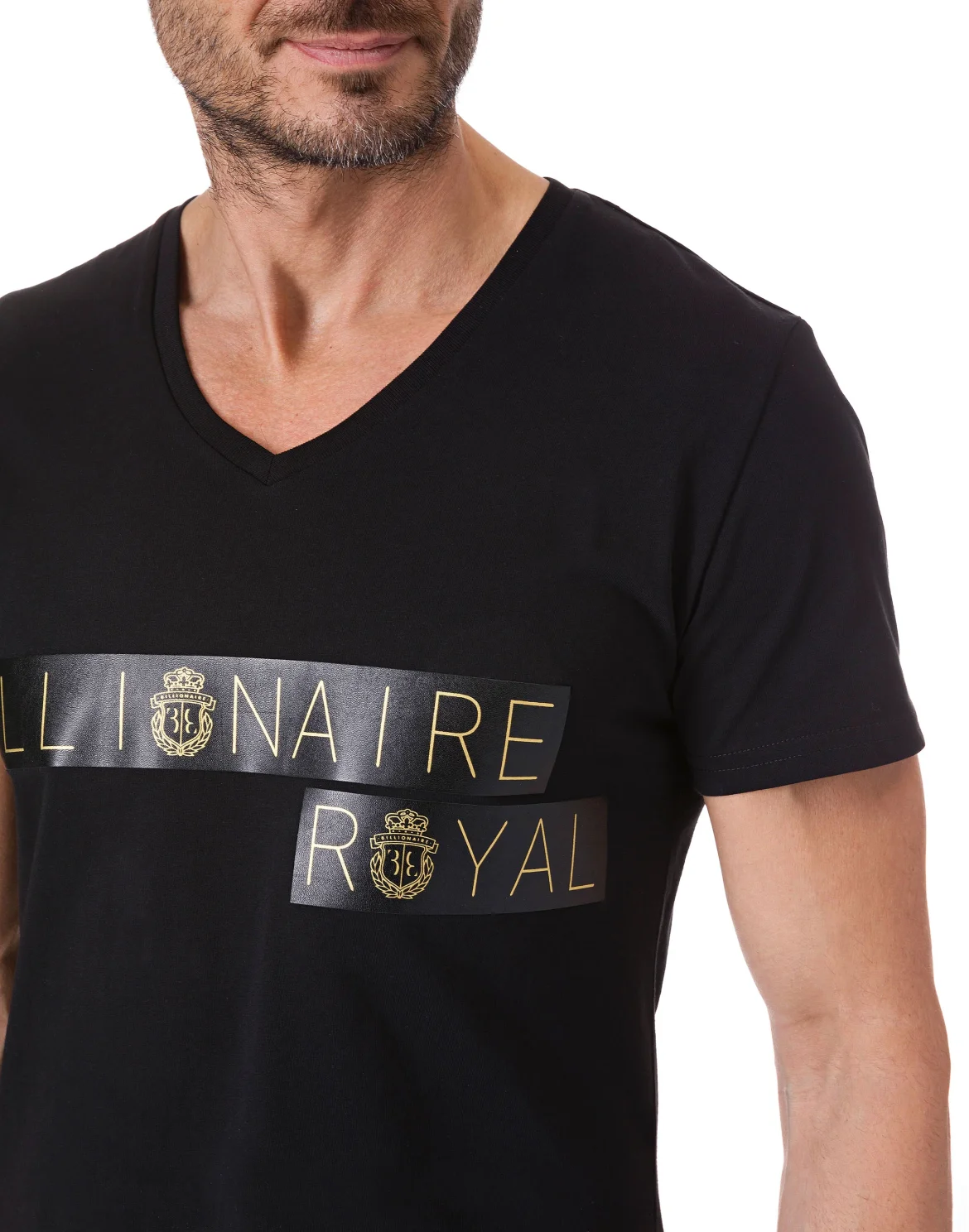 T-shirt V-Neck SS "Roland", цвет: Черный