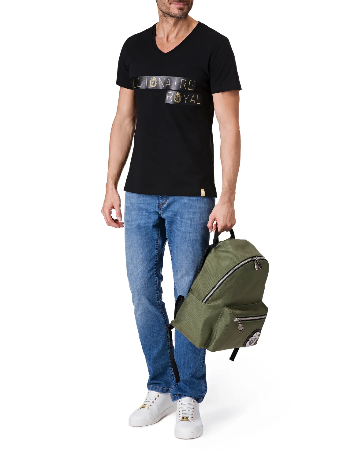T-shirt V-Neck SS "Roland", цвет: Черный