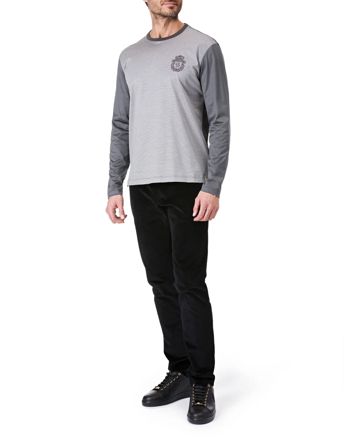 T-shirt Round Neck LS "Bercy", цвет: Серый