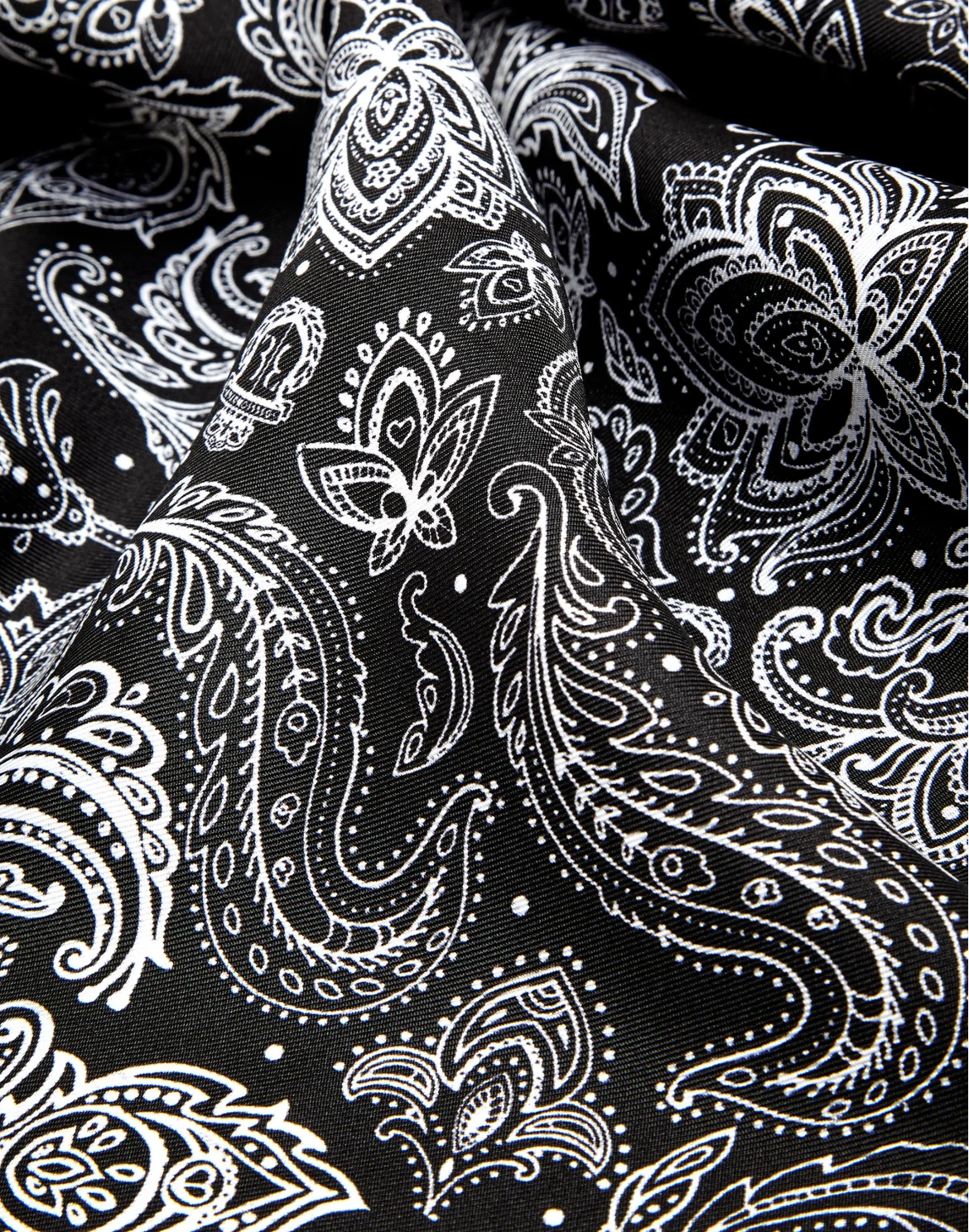 Long Scarf Paisley, цвет: Черный