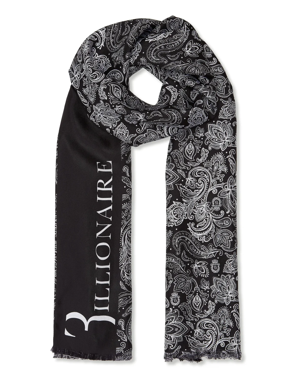 Long Scarf Paisley, цвет: Черный
