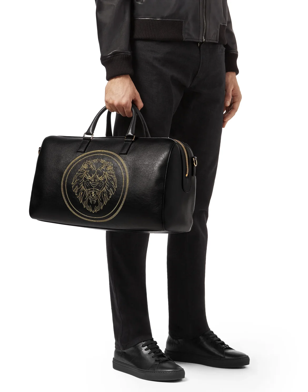 Medium Travel Bag Lion, цвет: Черный